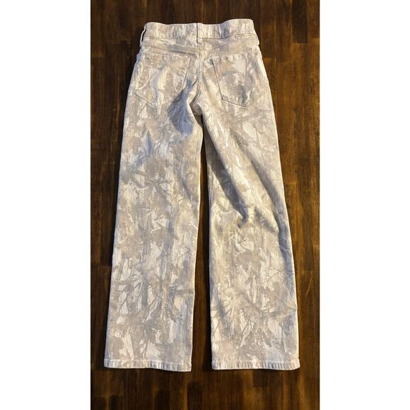 Hollister Women’s 000 / 23 Jeans Low Rise Baggy White Camo Denim Wide Leg Y2k - Picture 4 of 16